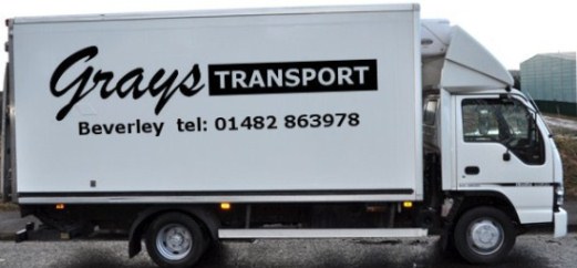 gray deliver 7.5 ton truck